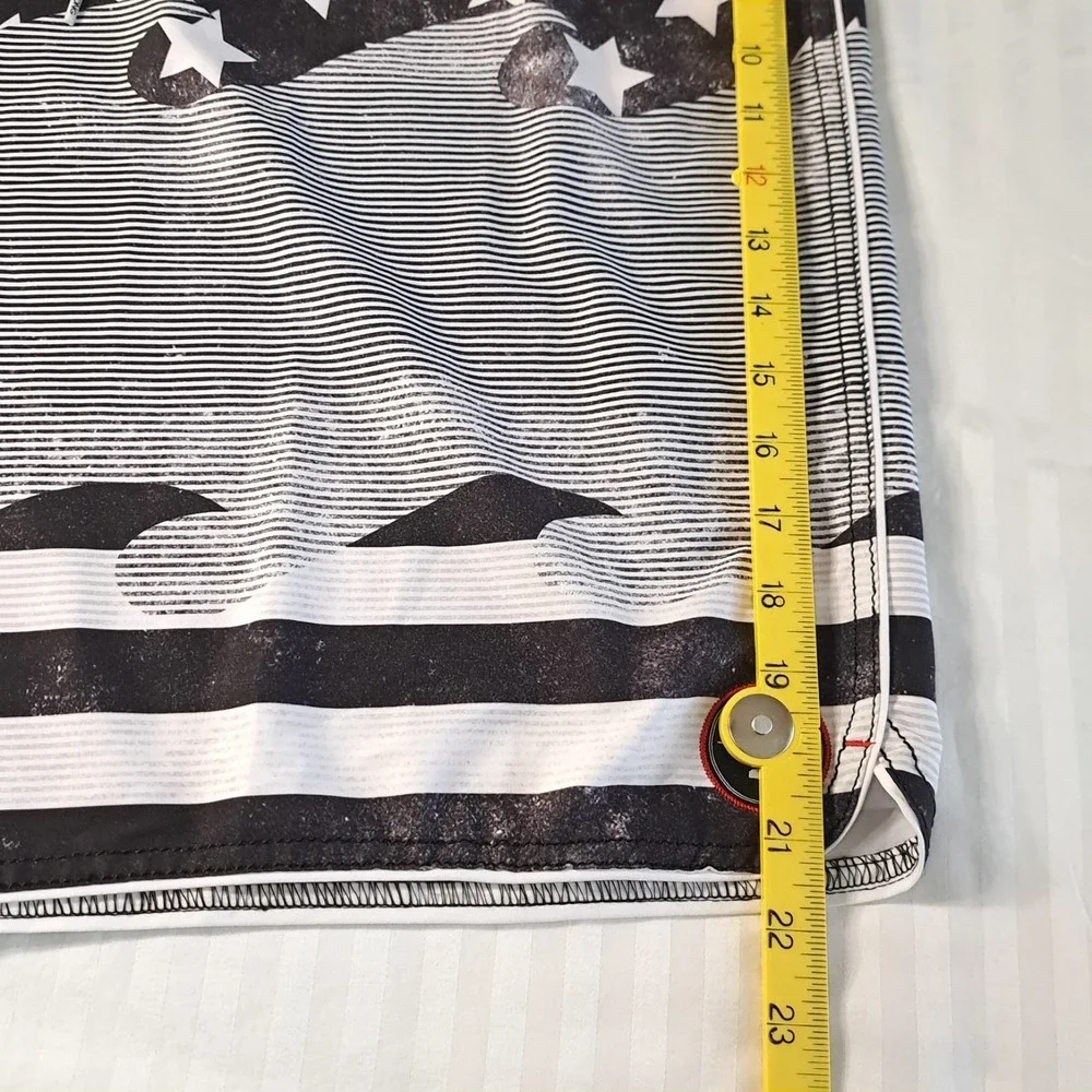 Billabong Platinum X Men's 44 PX3‎ Shorts Gray Drawstrings Stars USA Flag